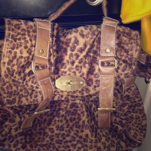 leopard print purse, shoulder strap NOT included